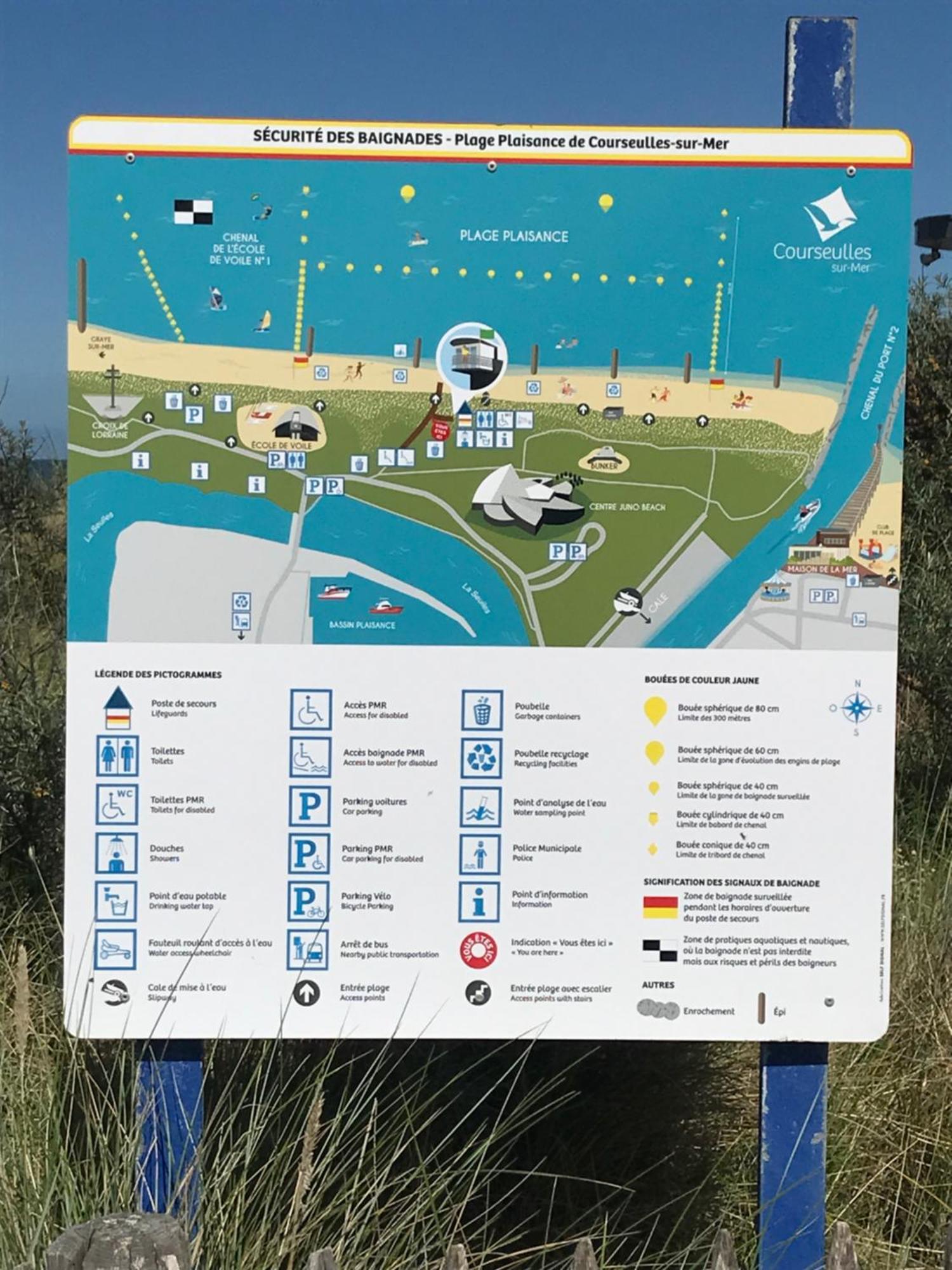 Appartamento Bleu Salé - F2 Courseulles avec balcon Esterno foto
